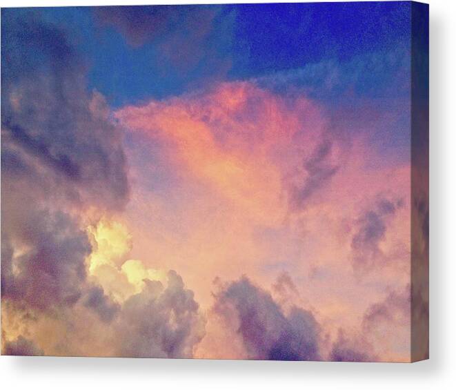 Pink Canvas Print featuring the photograph Majestic Sky by Carol Whaley Addassi