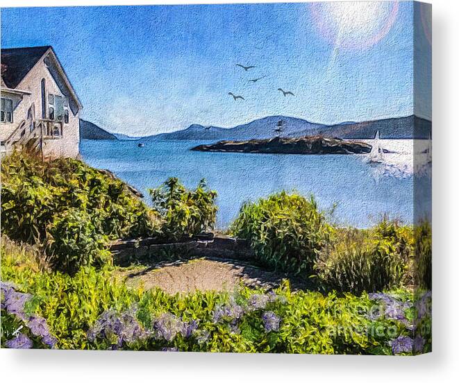 Eastsound Canvas Print featuring the digital art An Eastsound Day by William Wyckoff