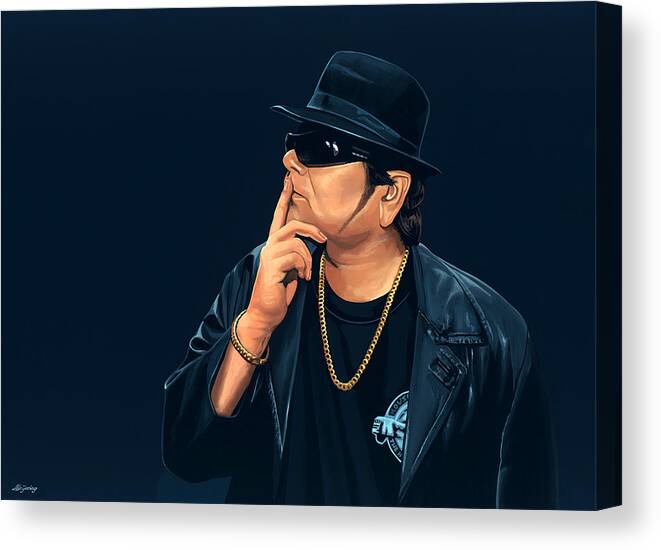 Andre Canvas Print featuring the painting Andre Hazes Painting by Paul Meijering