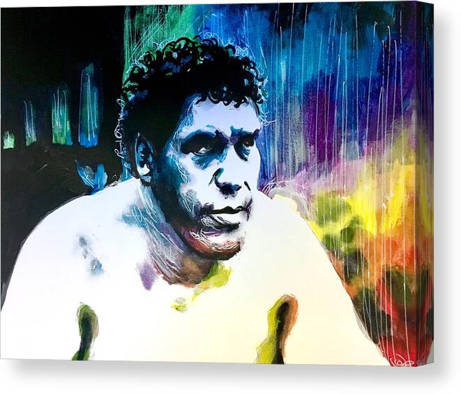 Andre The Giant Canvas Print featuring the painting Andre The Giant by Joel Tesch