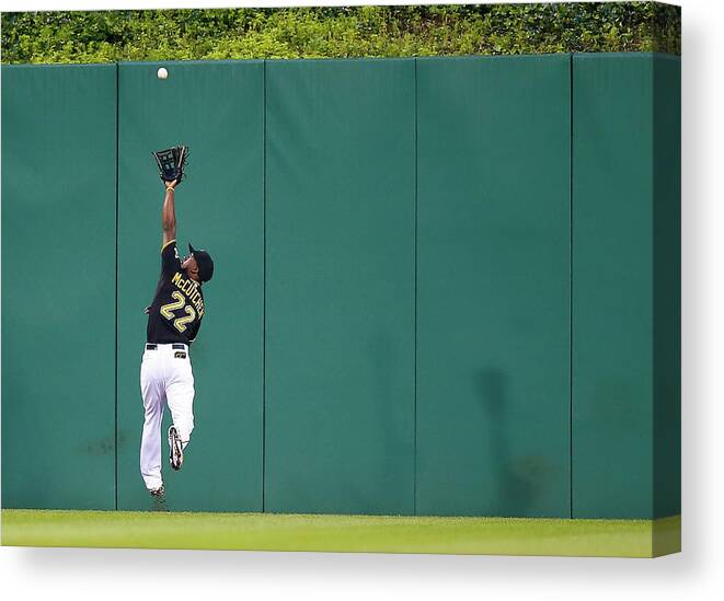 Second Inning Canvas Print featuring the photograph Andrew Mccutchen by Jared Wickerham