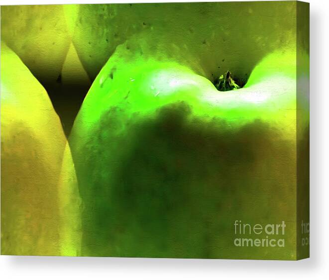 Apple Canvas Print featuring the mixed media Apple by Daniel Janda