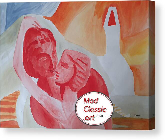 Fine Art Investments Canvas Print featuring the painting Artchetypal Couple ModClassic Art by Enrico Garff