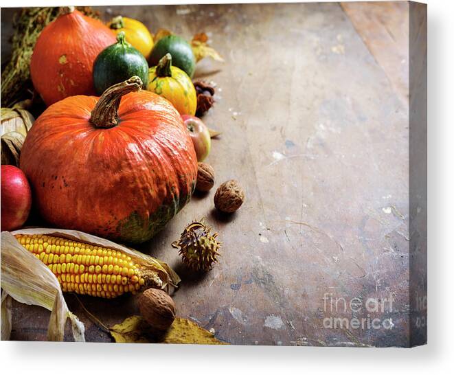 Thanksgiving Canvas Print featuring the photograph Autumn Background by Jelena Jovanovic