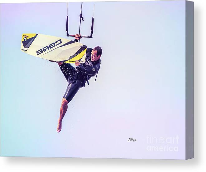 Kites Canvas Print featuring the photograph Barely Hanging On by DB Hayes