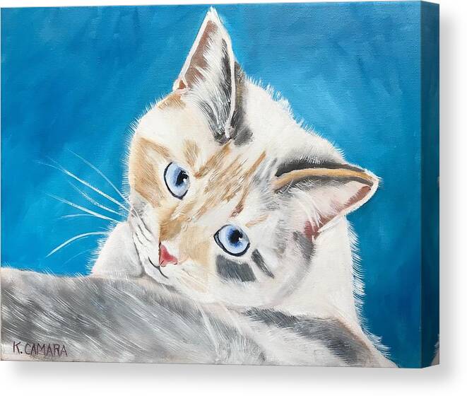 Pets Canvas Print featuring the painting Bella by Kathie Camara