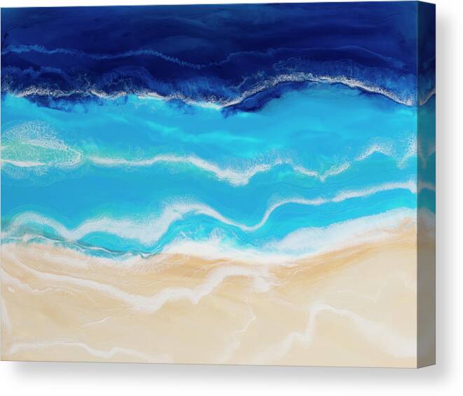 Beach Canvas Print featuring the painting Belle Mer by Tamara Nelson