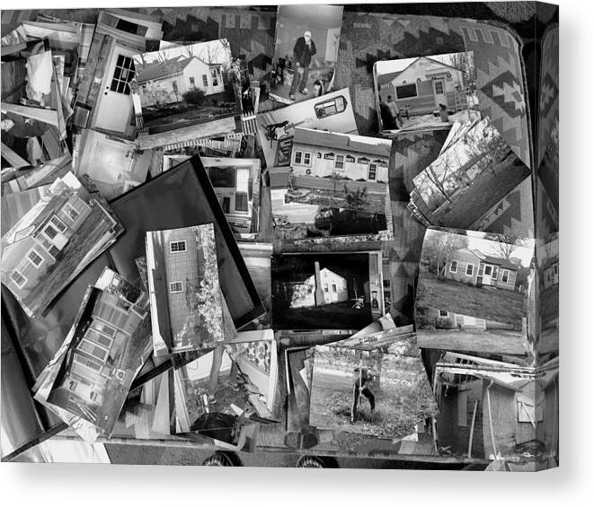 Black And White Photographs Canvas Print featuring the photograph Black And White Photograph Collage by Valerie Collins