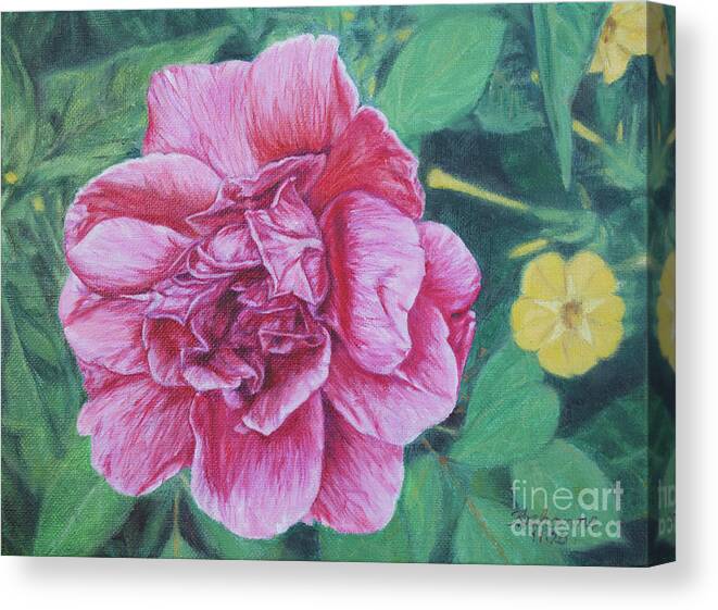 Bloom Canvas Print featuring the painting Bloom by Roshanne Minnis-Eyma