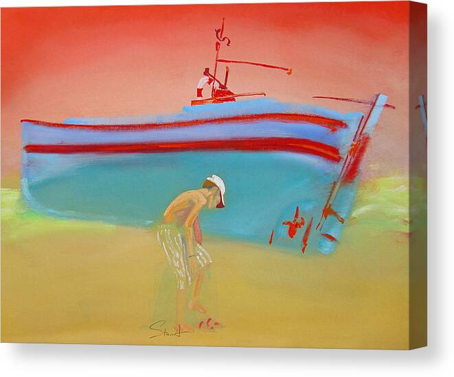 Boy Canvas Print featuring the painting Cabin Boy by Charles Stuart