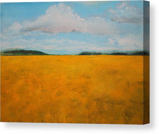 Canola Field Canvas Print featuring the painting Canola by Ruth Kamenev