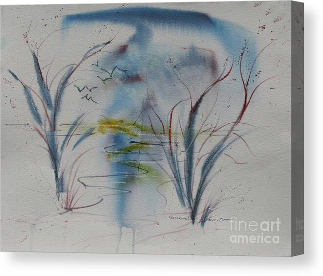 Abstract Canvas Print featuring the painting Waving in the Wind -- Fantasy Grass by Catherine Ludwig Donleycott
