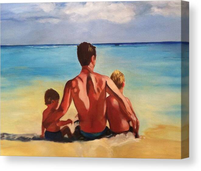 Sun Canvas Print featuring the painting Cayman Holiday by Juliette Becker
