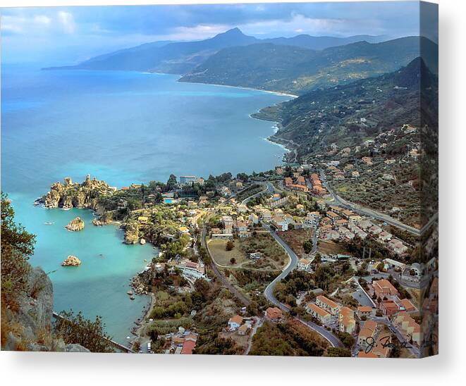 Cefalu Canvas Print featuring the photograph Cefalu Sicily by Joe Bonita