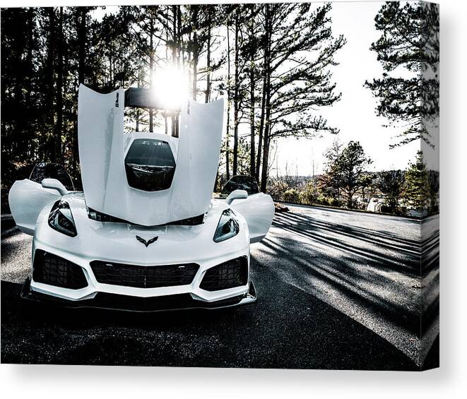 Zr1 Canvas Print featuring the photograph Chevrolet ZR1 C7 Generation by Lourry Legarde