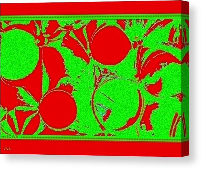 Christmas Card Canvas Print featuring the mixed media Christmas In Oz Abstract by VIVA Anderson