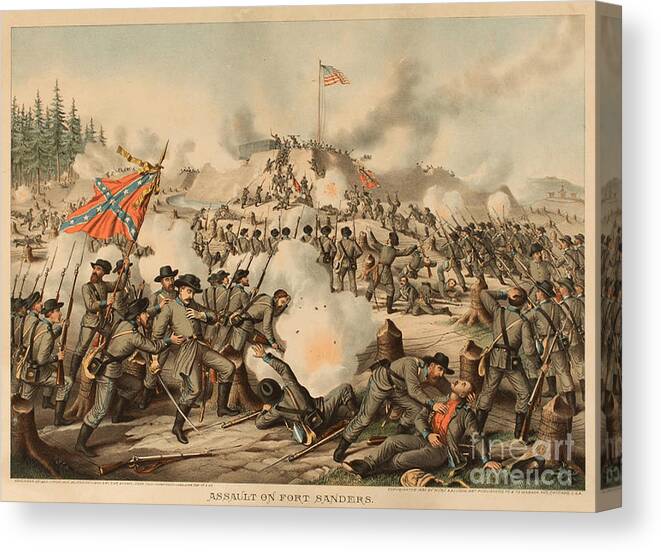 Civil Canvas Print featuring the photograph Civil War Assault On Fort Sanders by Action