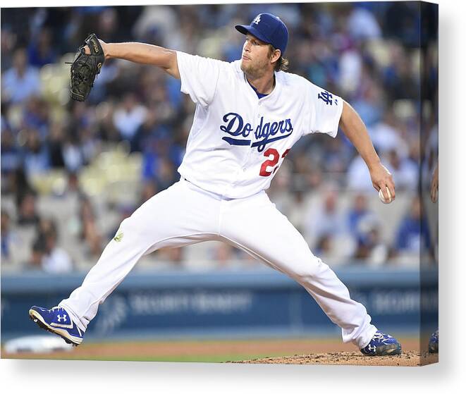 Clayton Kershaw Canvas Print featuring the photograph Clayton Kershaw by Harry How