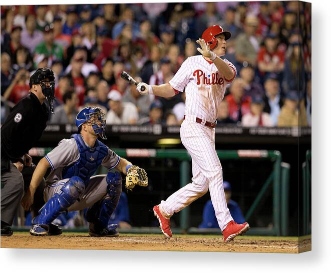 Majestic Canvas Print featuring the photograph Cody Asche by Mitchell Leff