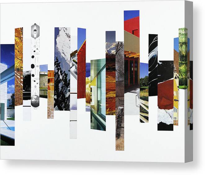 Collage Canvas Print featuring the photograph Crosscut#124 by Robert Glover