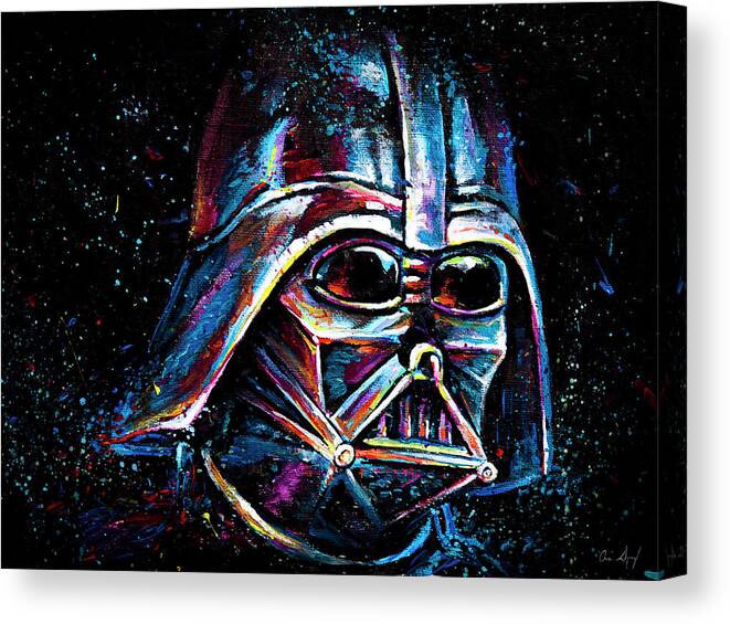 Darth Vader Canvas Print featuring the painting Darth by Aaron Spong