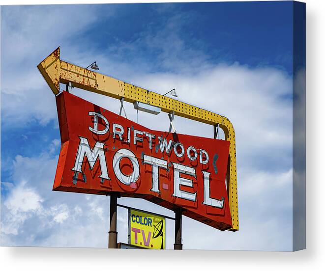 Denver Canvas Print featuring the photograph Driftwood Motel by Matthew Bamberg
