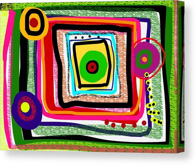 Abstract Canvas Print featuring the digital art Easter Eyes by Susan Fielder