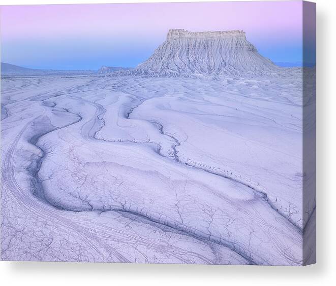 Factory Butte Canvas Print featuring the photograph Factory Butte Utah by Susan Candelario