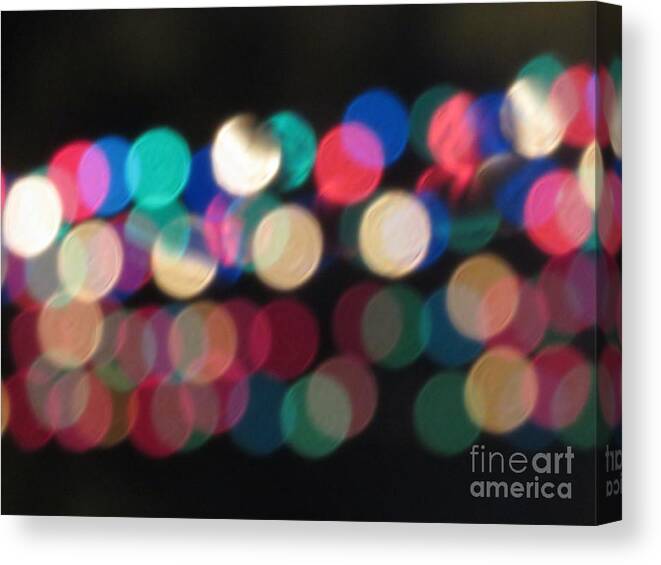Abstract Canvas Print featuring the photograph Fairy Lights by World Reflections By Sharon