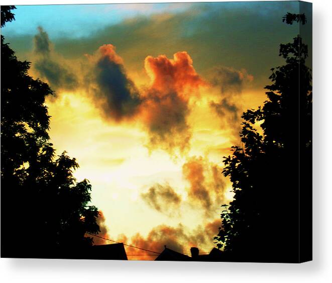 Fall Canvas Print featuring the photograph Fall Sunset by Christopher Reed