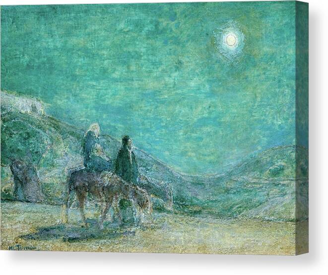 Henry Ossawa Tanner Canvas Print featuring the painting Flight into Egypt, 1916 by Henry Ossawa Tanner