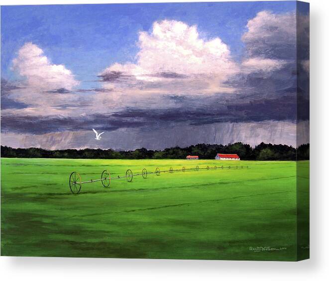 Rain Canvas Print featuring the painting Free Rain by Randy Welborn