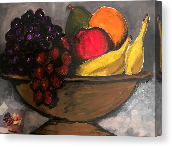  Canvas Print featuring the pastel Fruit 2 by Angie ONeal