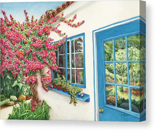 Bungalow Canvas Print featuring the painting Garden Bungalow by Lori Taylor