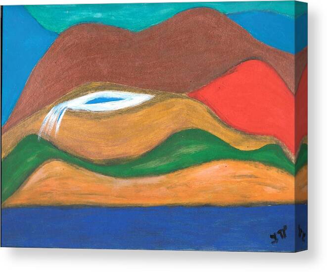 Genie Canvas Print featuring the painting Genie Land by Esoteric Gardens KN