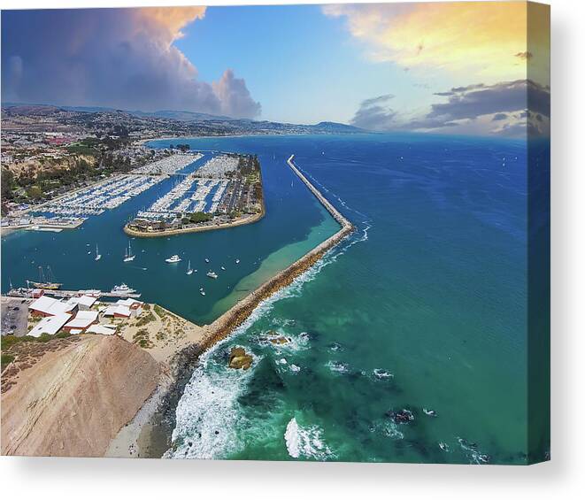  Beach Canvas Print featuring the photograph Gorgeous Clouds Over Dana Point by Marcus Jones