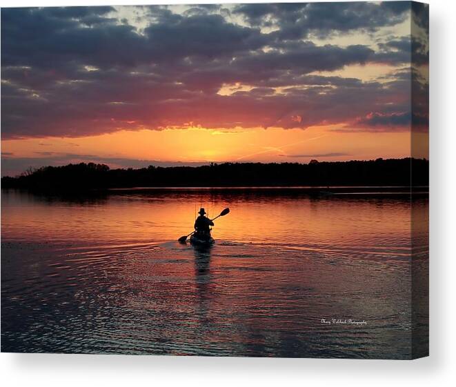 Sunset Canvas Print featuring the photograph Heading out to the Sun by Mary Walchuck