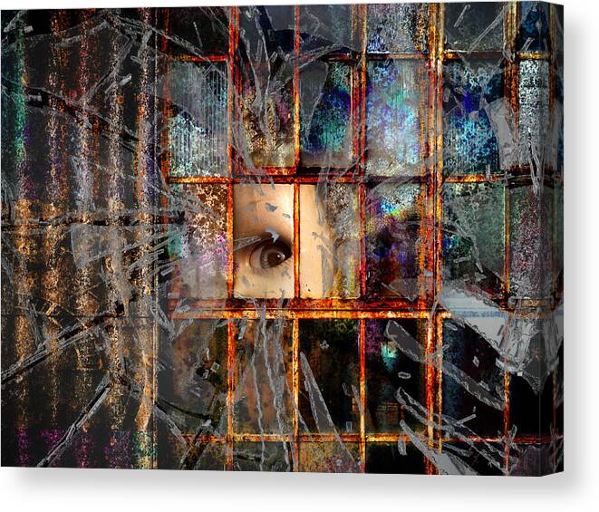 Composite Canvas Print featuring the digital art Heres Looking at You by Sandra Selle Rodriguez