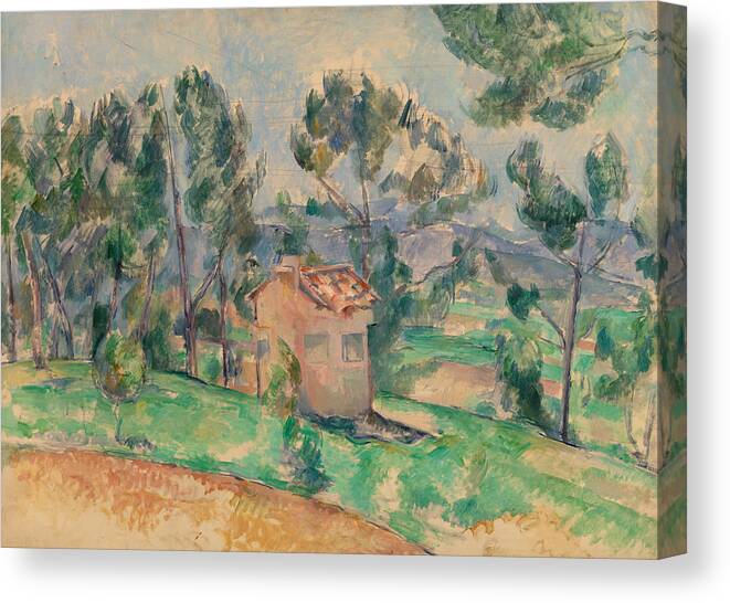 19th Century Canvas Print featuring the painting Hunting Cabin in Provence by Paul Cezanne
