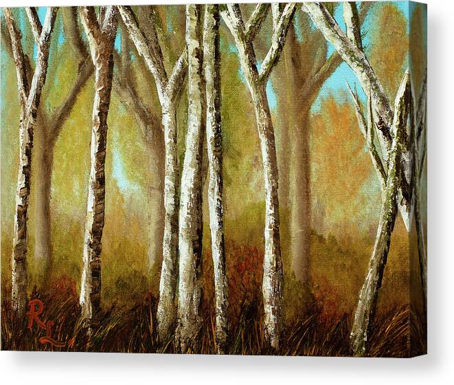 Woods Canvas Print featuring the painting Into the Woods by Renee Logan