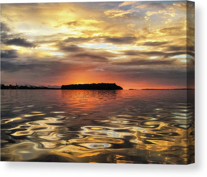 8/10/17 Canvas Print featuring the photograph Island Gold by Louise Lindsay