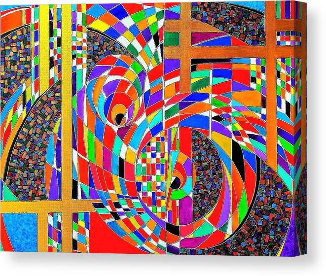 Contemporary Canvas Print featuring the painting Kaleidoscope Of Life by Helen Kagan