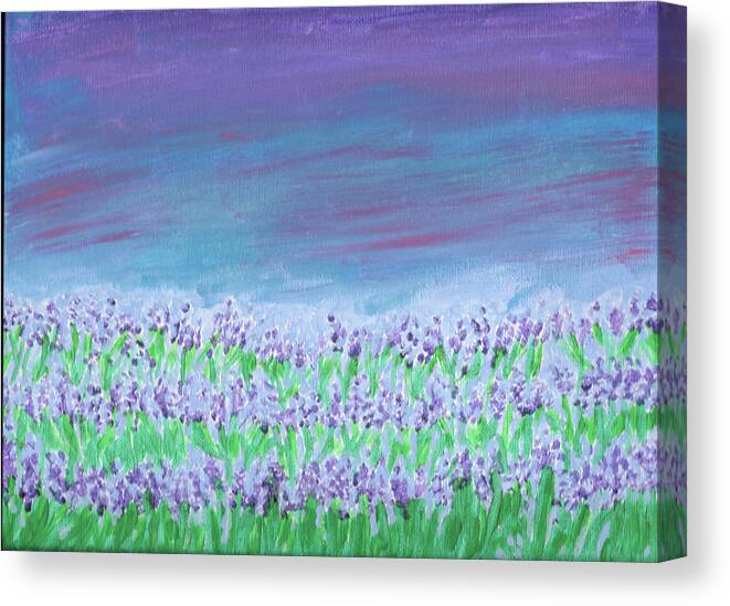 Lavender Canvas Print featuring the painting Lavender by Michele Wilson