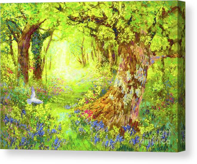 Tree Canvas Print featuring the painting Light of Life by Jane Small