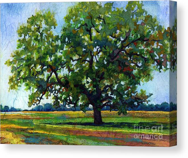 Oak Canvas Print featuring the painting Lone Oak by Hailey E Herrera