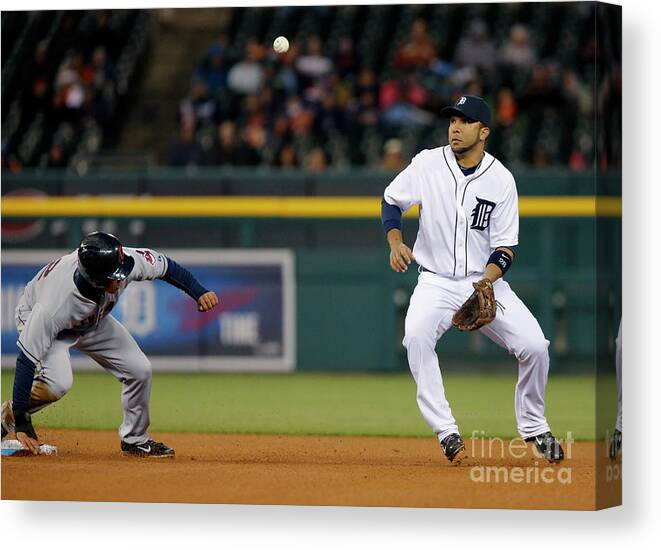 American League Baseball Canvas Print featuring the photograph Michael Brantley by Duane Burleson