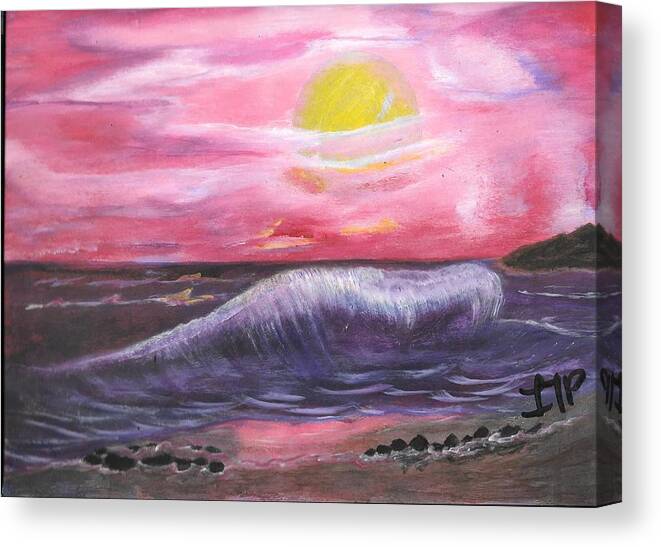 Wave Canvas Print featuring the painting Monster Wave by Esoteric Gardens KN