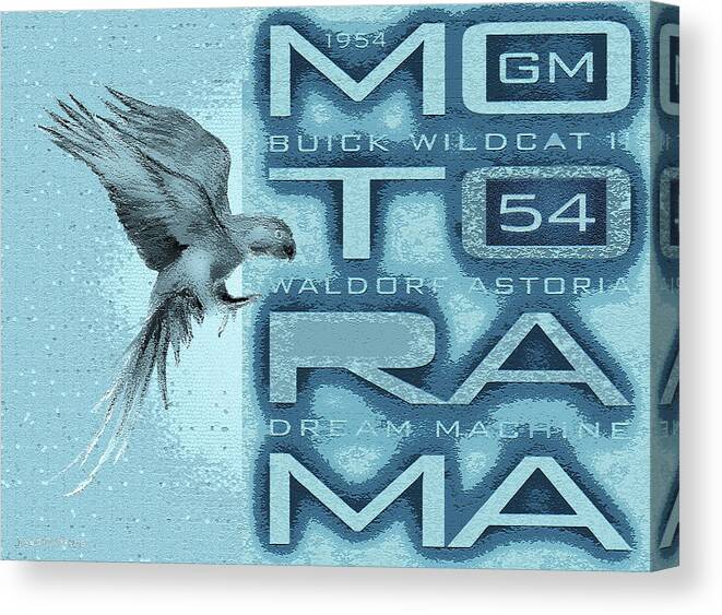 Motorama Canvas Print featuring the digital art Motorama / 54 Buick Wildcat II by David Squibb