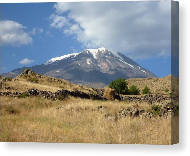 Scenics Canvas Print featuring the photograph Mount Ararat in Eastern Turkey by Frans Sellies