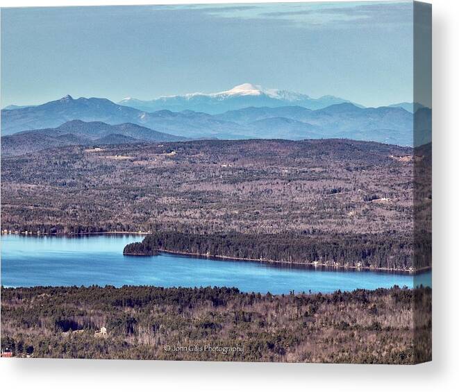  Canvas Print featuring the photograph Mount Washington and Chocorua over Lake Wentworth by John Gisis
